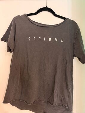 Thrills Charcoal Gray Short-Sleeve Logo Tee